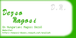 dezso magosi business card